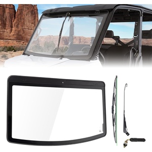 image:imageKEMIMOTO Glass Windshield with Manual Wipers Compatible with Polaris Ranger  1000Crew 1000XP 1000Crew XP 1000900 XP 900Crew XP 900ScratchResistant Front Windshield Thick DOT Approved
